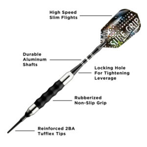 Sure Grip Soft Tip Dart Black