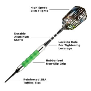 Sure Grip Soft Tip Dart Green