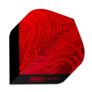 Dragon hologram - red dragon - black flight background
