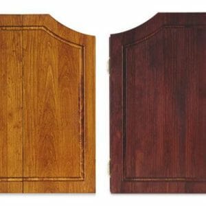 Dartboard Cabinet Wood Light and Dark