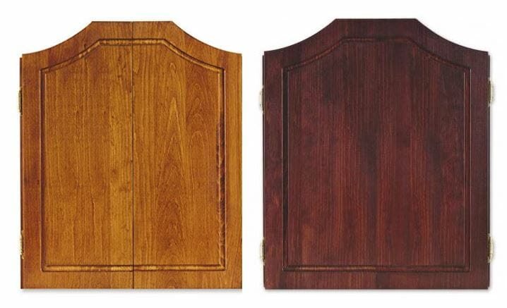 Dartboard Cabinet Wood Light and Dark