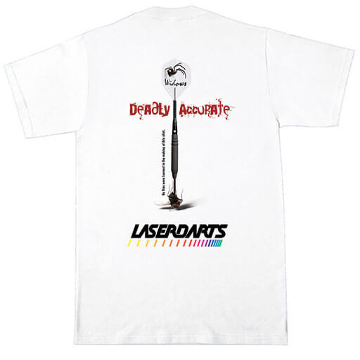 T-SHIRT LASERDARTS "SPIDER & FLY" (WHITE)