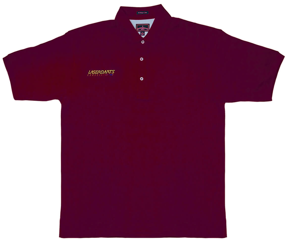POLO SHIRT "LASERDARTS LOGO" (BURGUNDY)