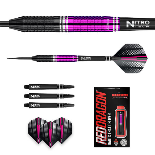 Red Dragon Razor Edge ZX1 Purple Steel Tip Dart Package