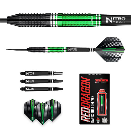 Red Dragon Razor Edge ZX1 Green Steel Tip Dart Package