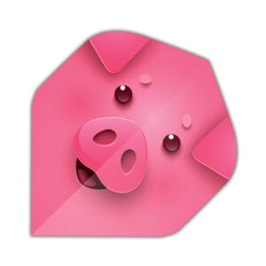 little pink piggy with floppy ears.