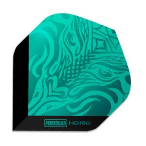 Dragon hologram - Aqua dragon - black flight background