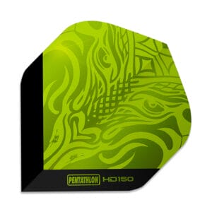 Dragon hologram - green dragon - black flight background