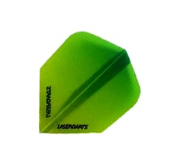 Green vignette shape laserdart flight