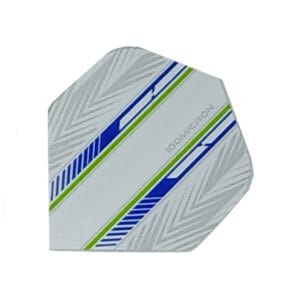 Blue and Green 100 micron stripe with feather sides