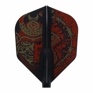 Black flights with masked Samurai warrior in barb wire ring RED